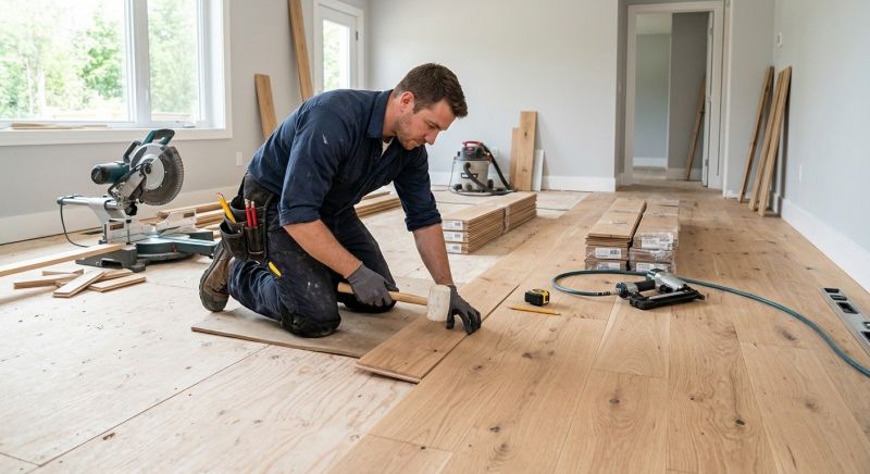 Wide Plank Floor Installation in Manassas, VA